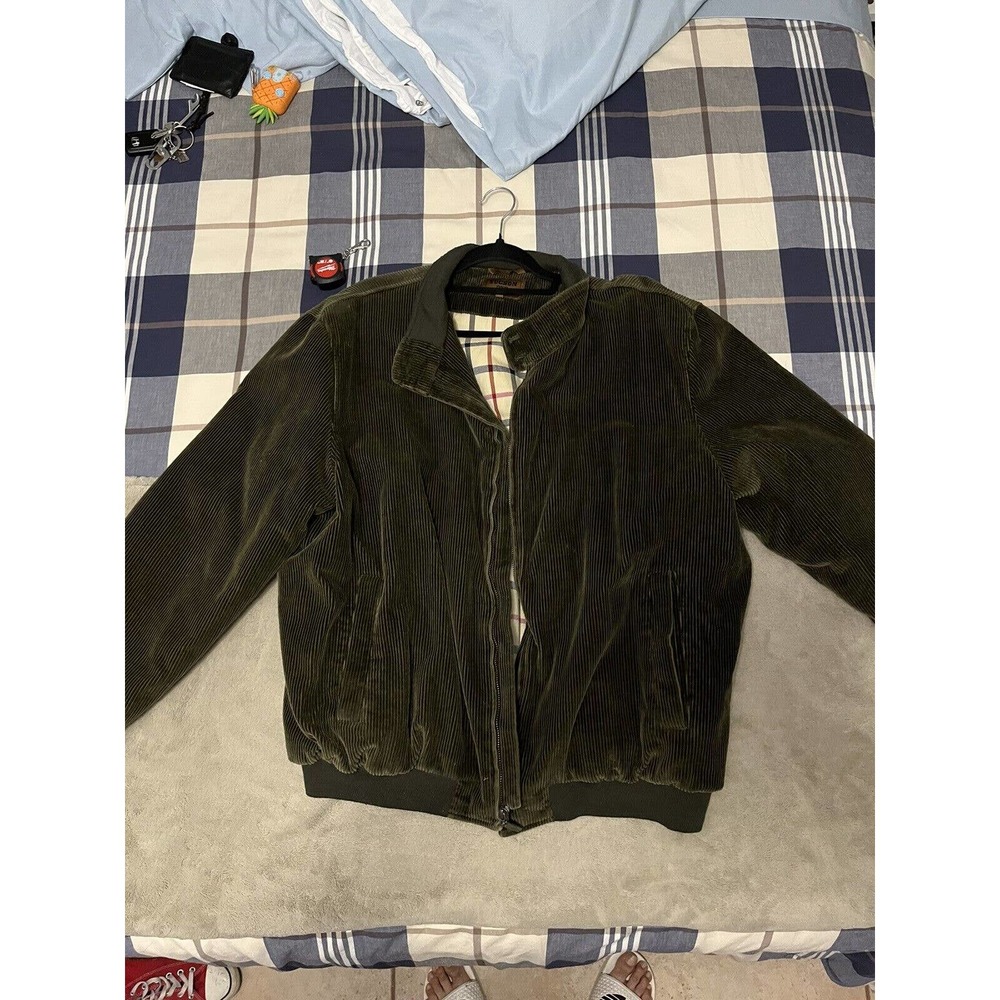 Tucson Dry Goods Mens L Brown Flannel Lined Zip Front Corduroy Jacket